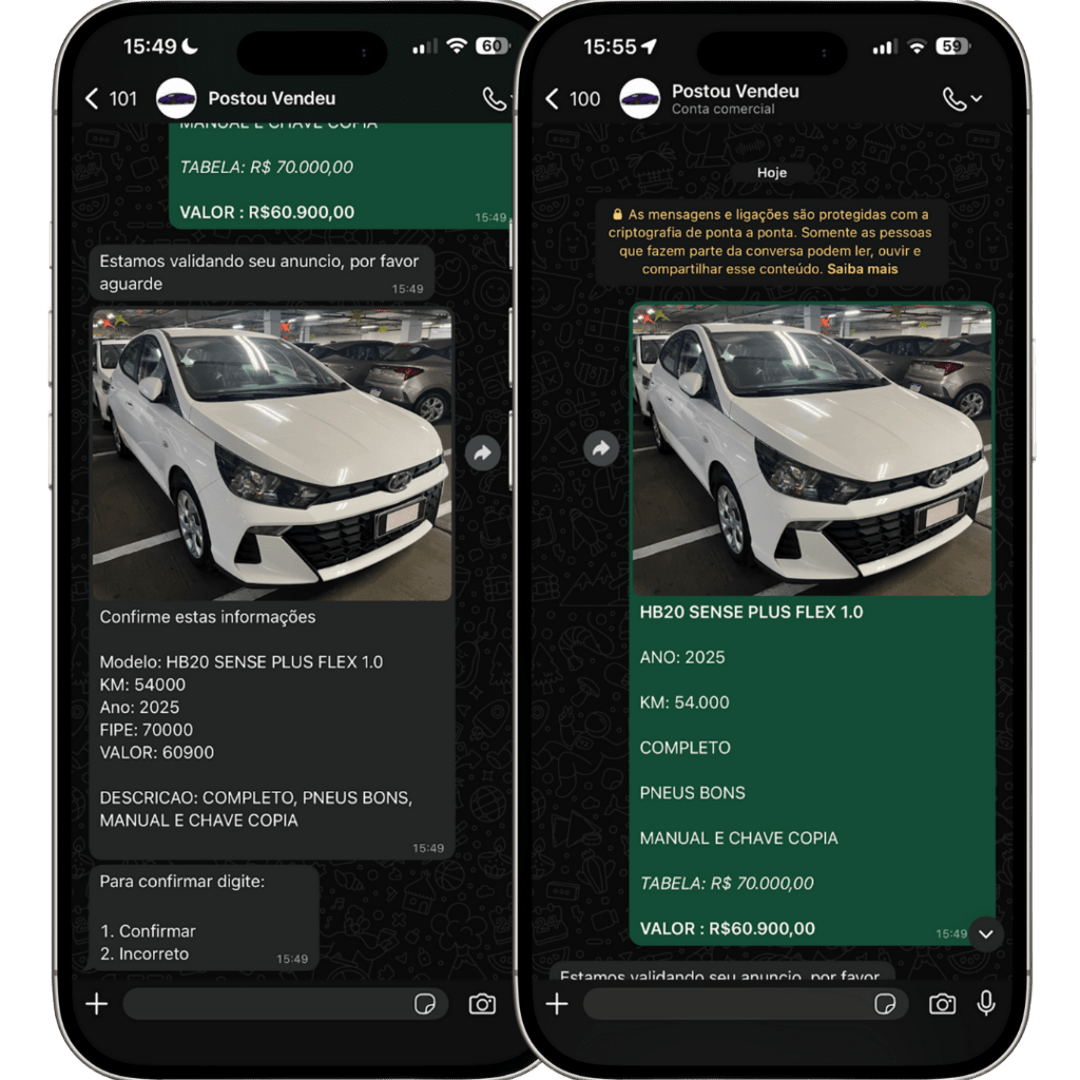 Mockup da plataforma Postou & Vendeu